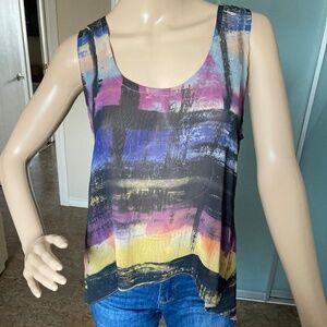 Sheer Hi Low open back Tank